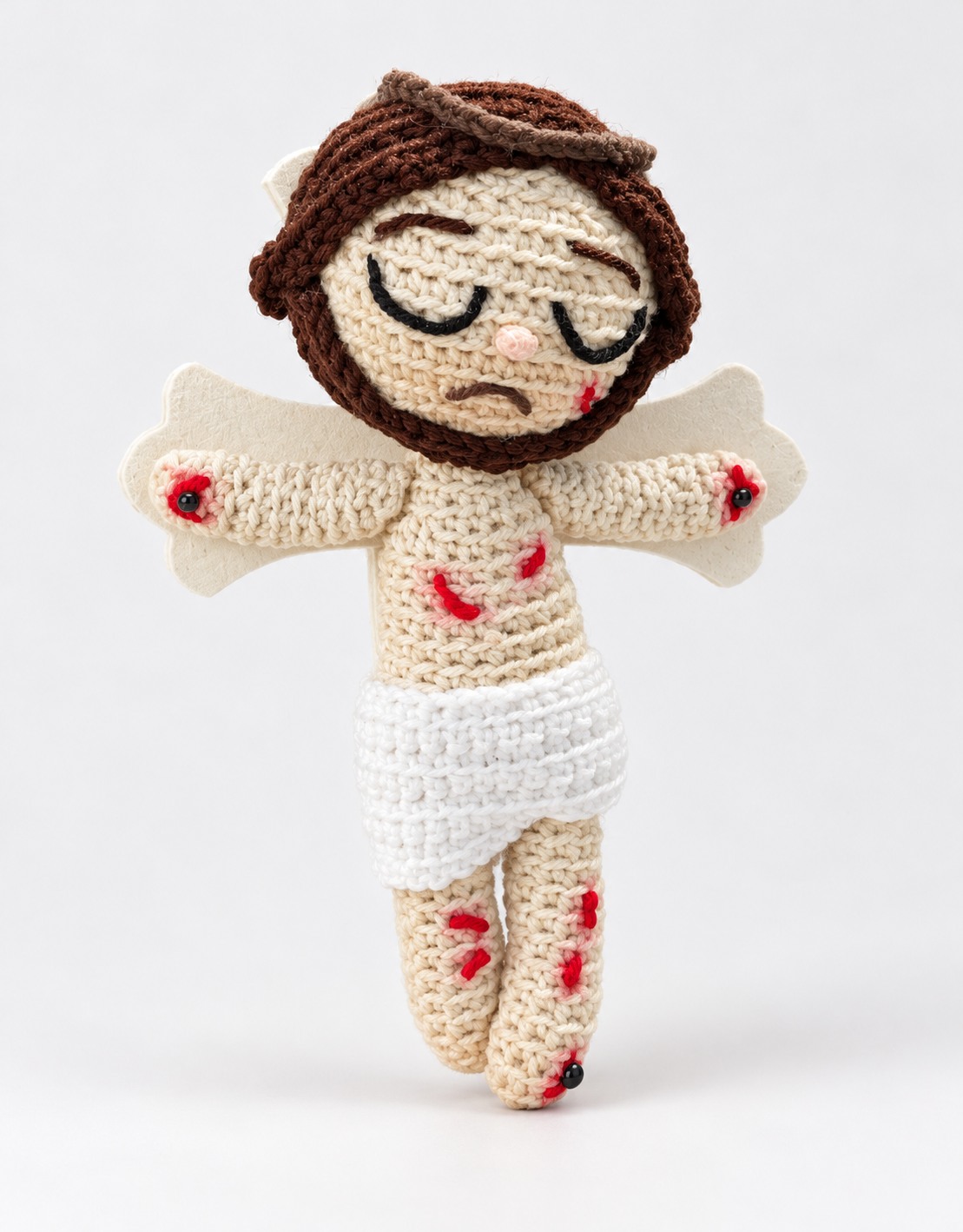Handmade crochet Jesus plushie