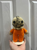 Stitched orange character crochet plushie