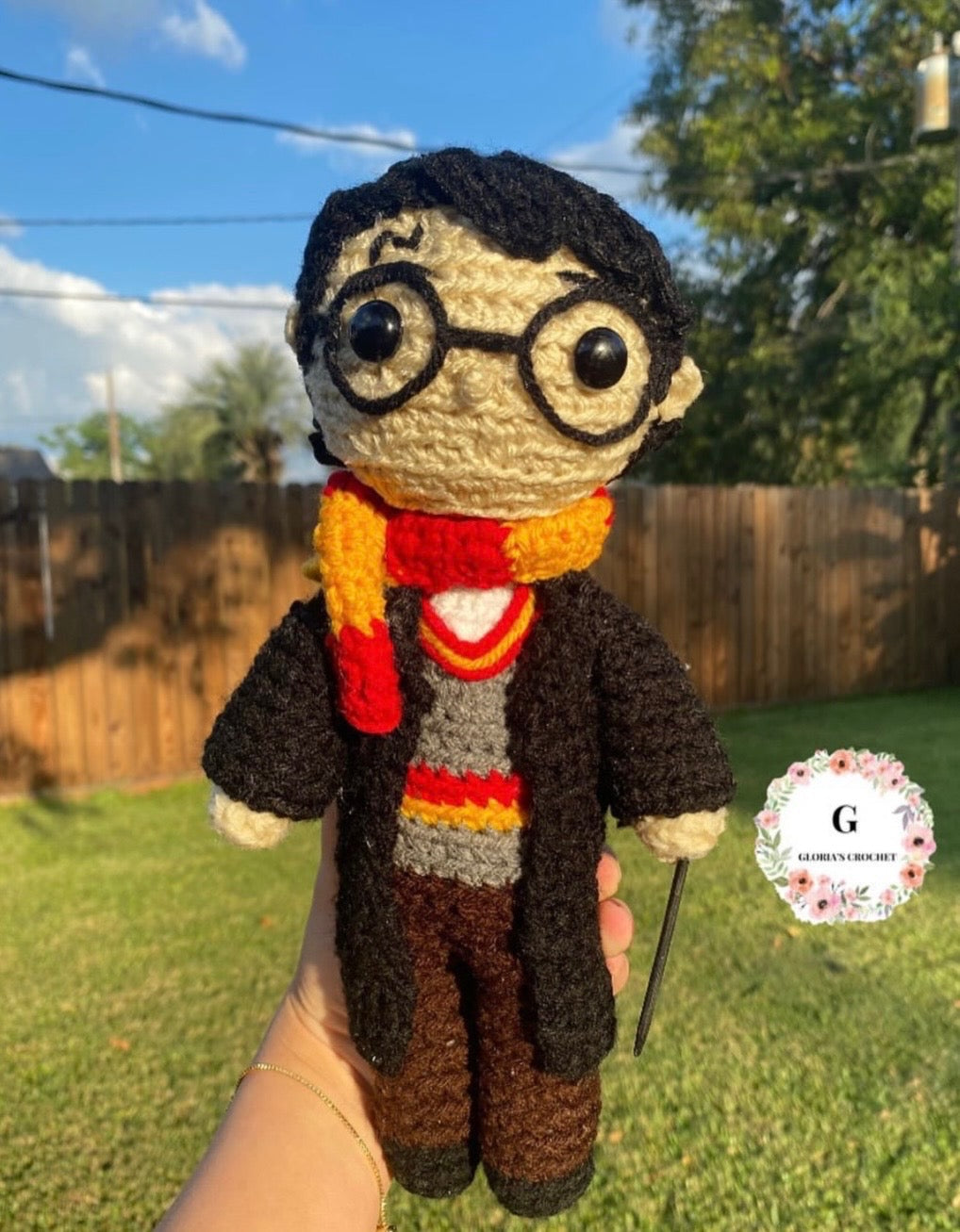 Wizard crochet character plushie